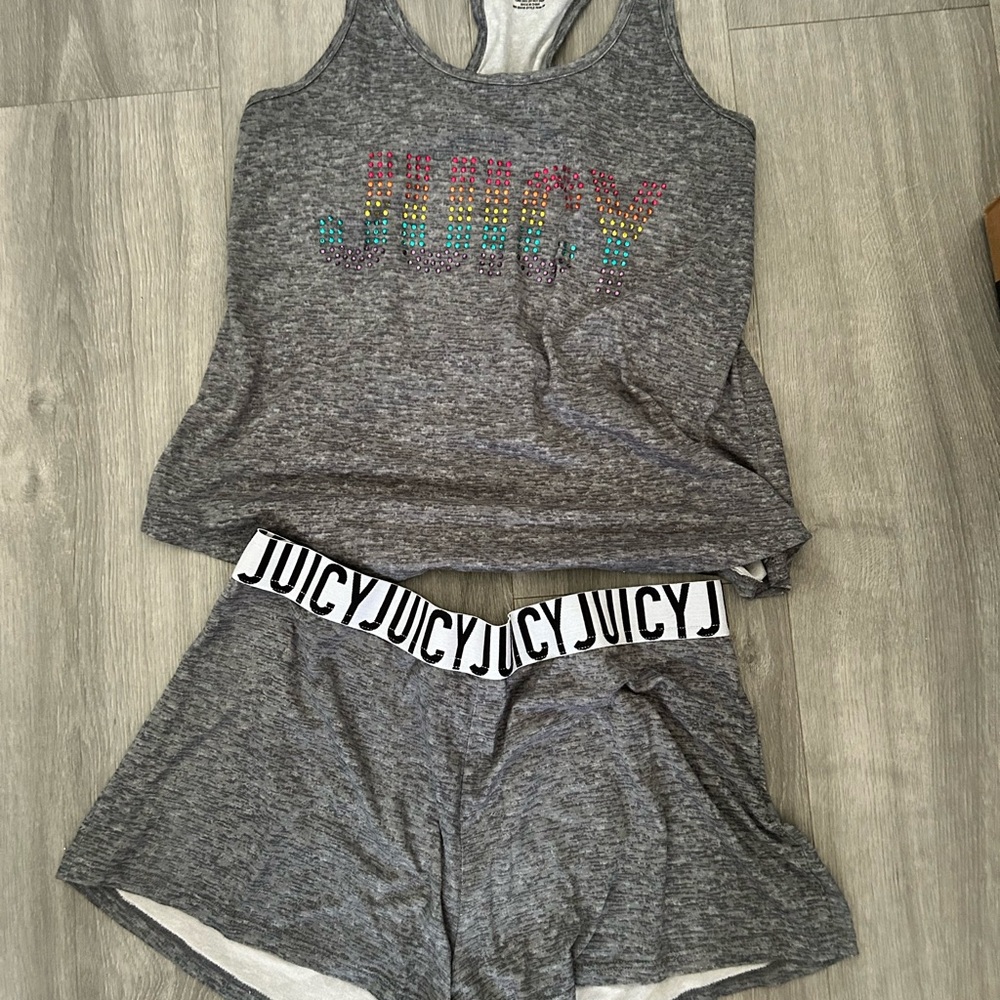 Juicy Couture Gray Tank and Shorts Set
